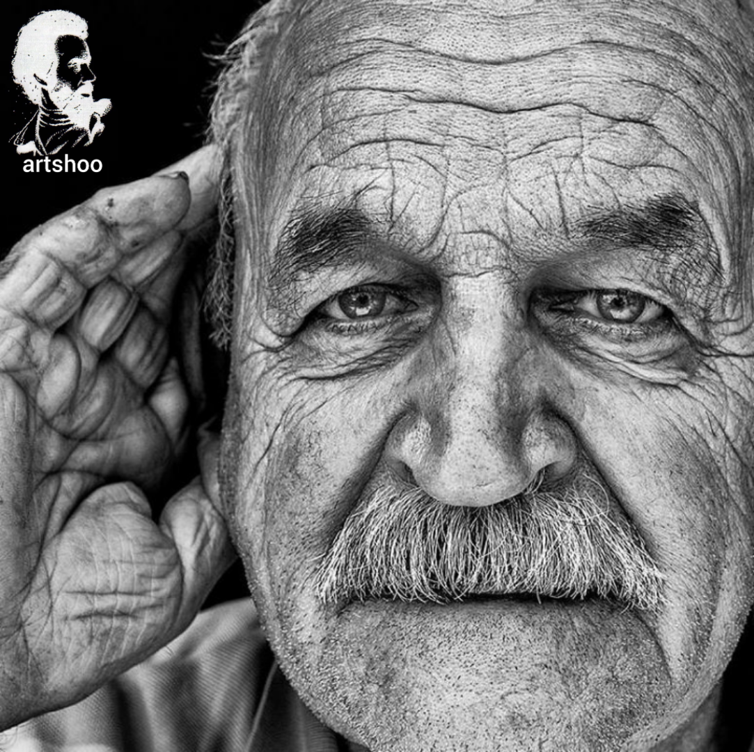 مدل پرتره سیاه قلم